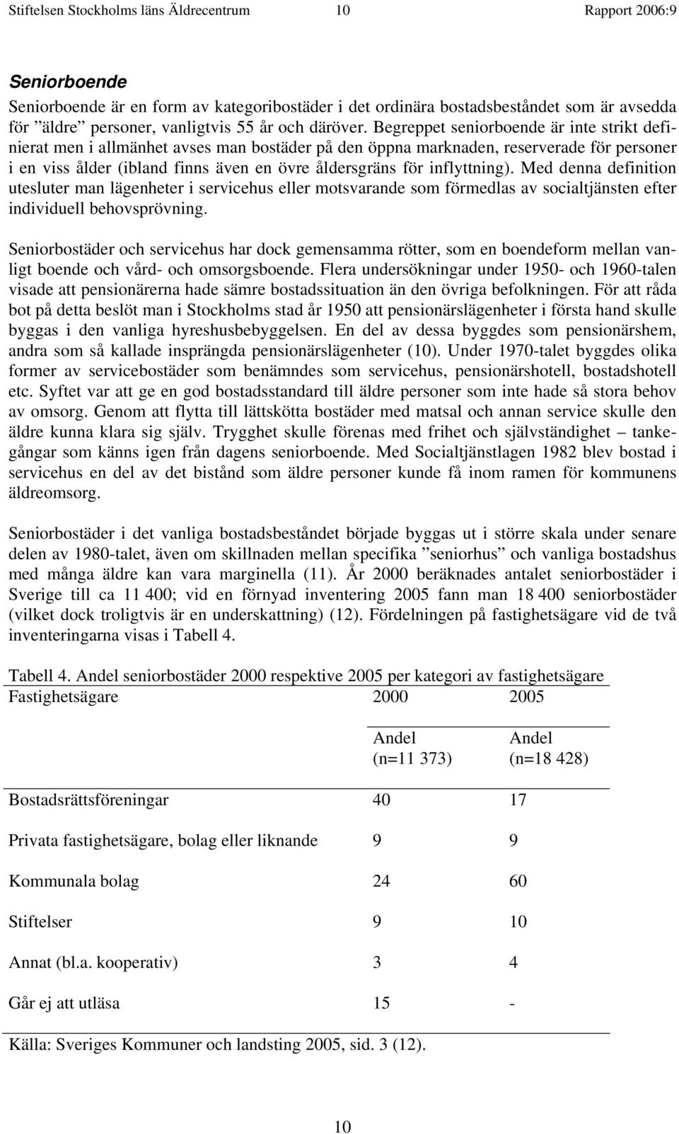 Begreppet seniorboende är inte strikt definierat men i allmänhet avses man bostäder på den öppna marknaden, reserverade för personer i en viss ålder (ibland finns även en övre åldersgräns för