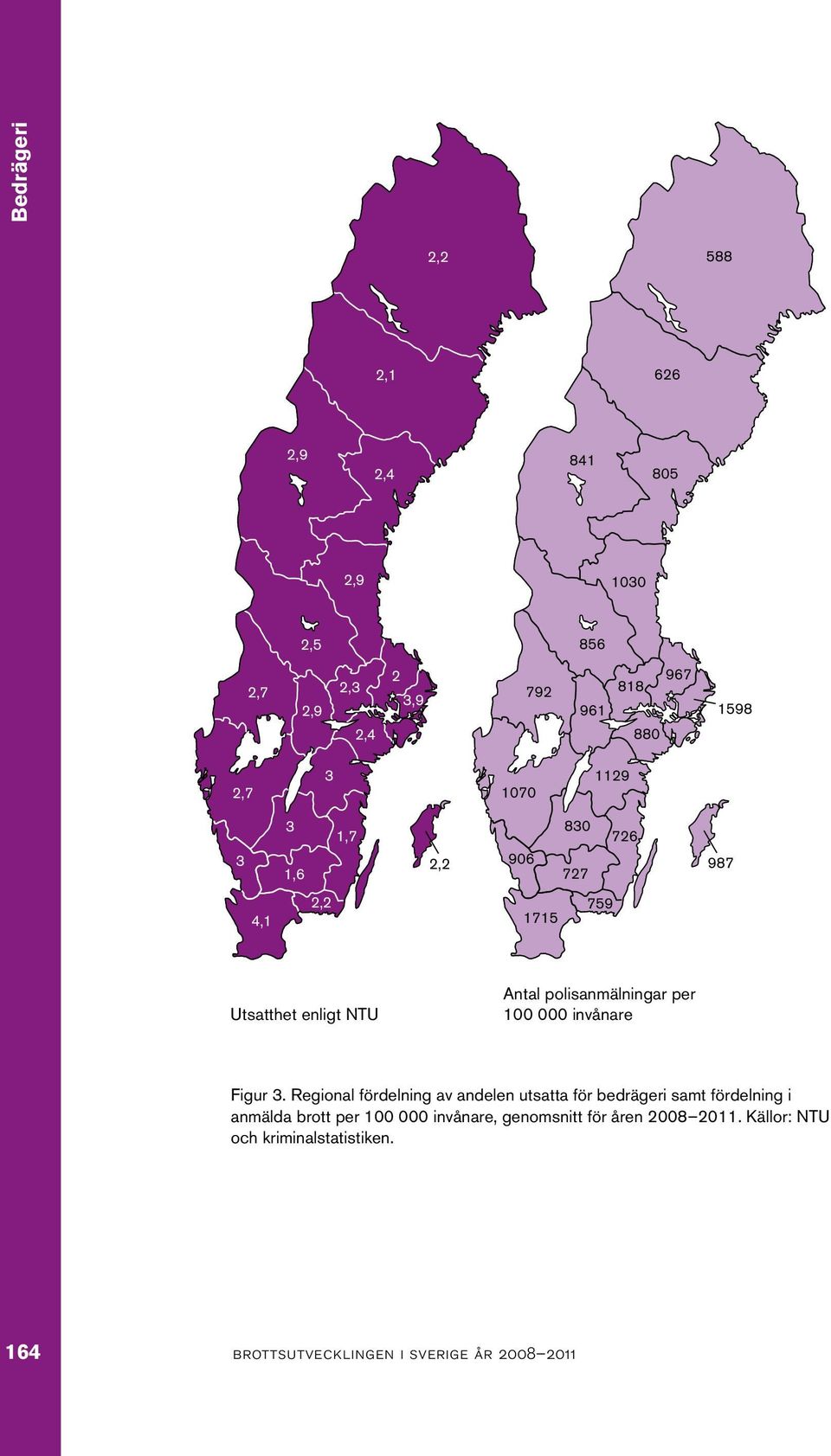 polisanmälningar per 100 000 invånare Figur 3.