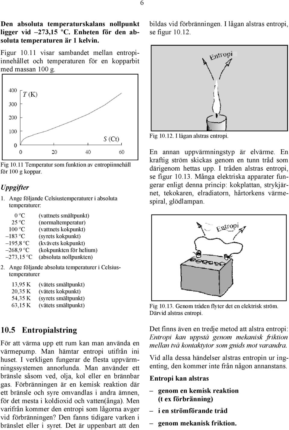 12. I lågan alstras entropi. Fig 10