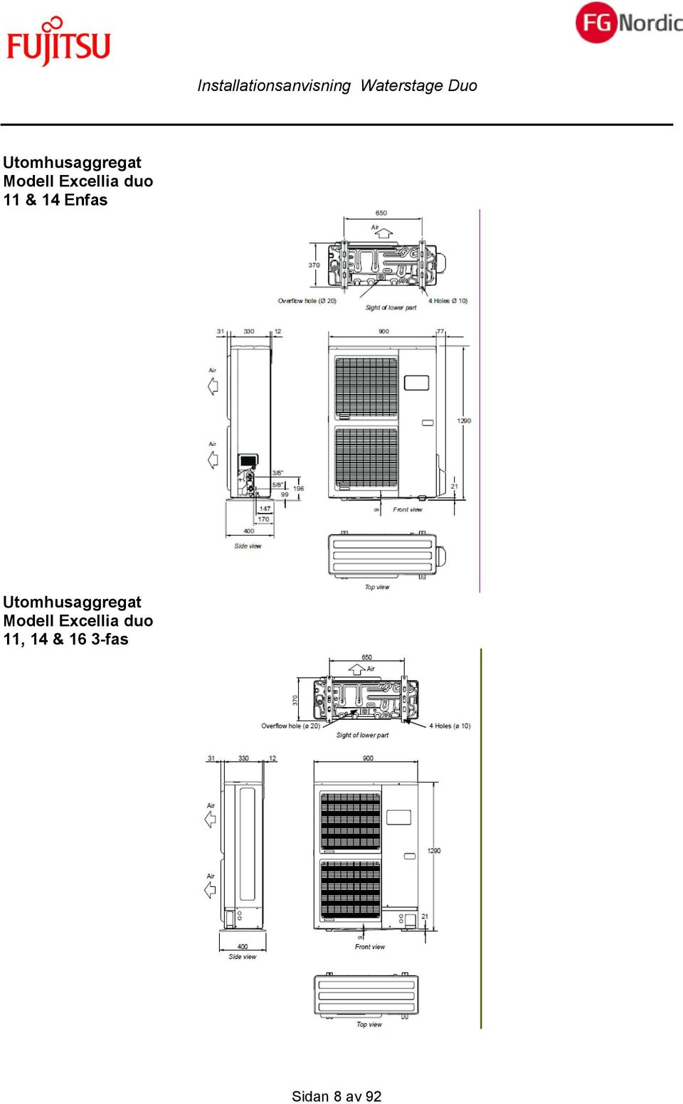 Excellia duo 11, 14 & 16