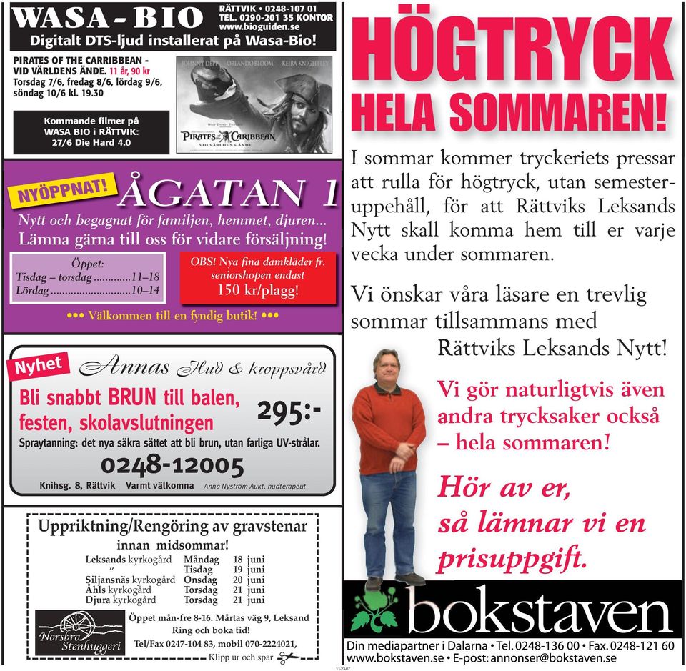 .. Lämna gärna till oss för vidare försäljning! Öppet: Tisdag torsdag...11 18 Lördag...10 14 Nyhet OBS! Nya fina damkläder fr. seniorshopen endast 150 kr/plagg! Välkommen till en fyndig butik!