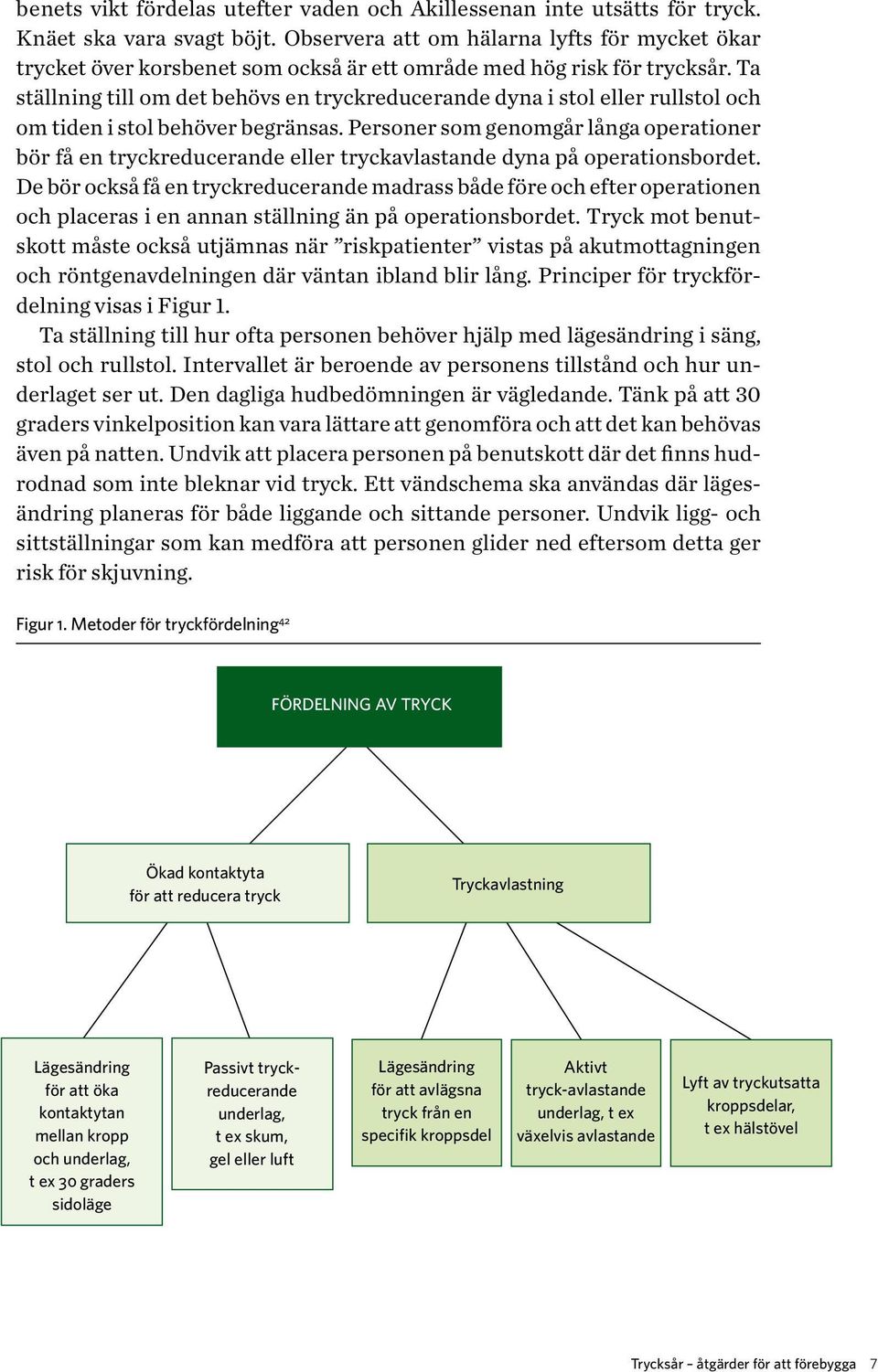 Ta ställning till om det behövs en tryckreducerande dyna i stol eller rullstol och om tiden i stol behöver begränsas.