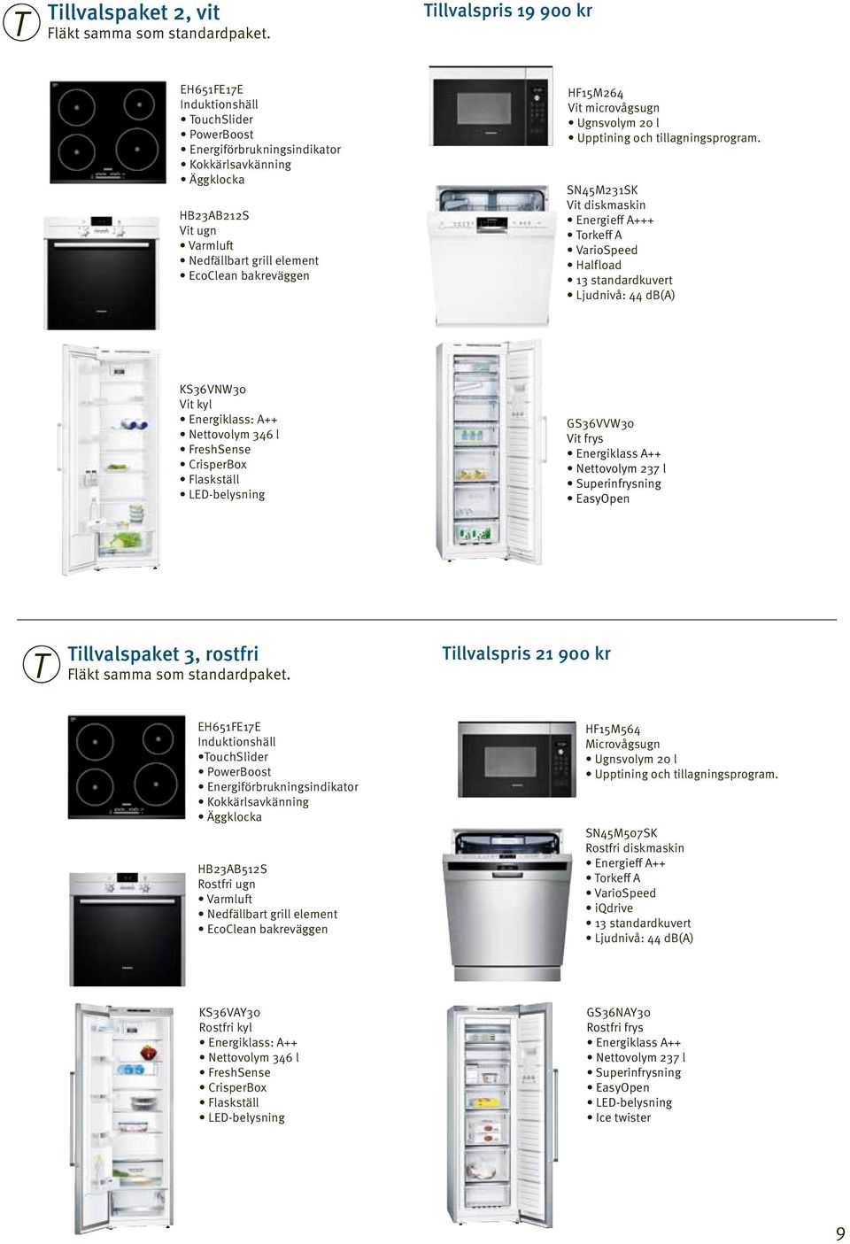 HF15M264 Vit microvågsugn Ugnsvolym 20 l Upptining och tillagningsprogram.