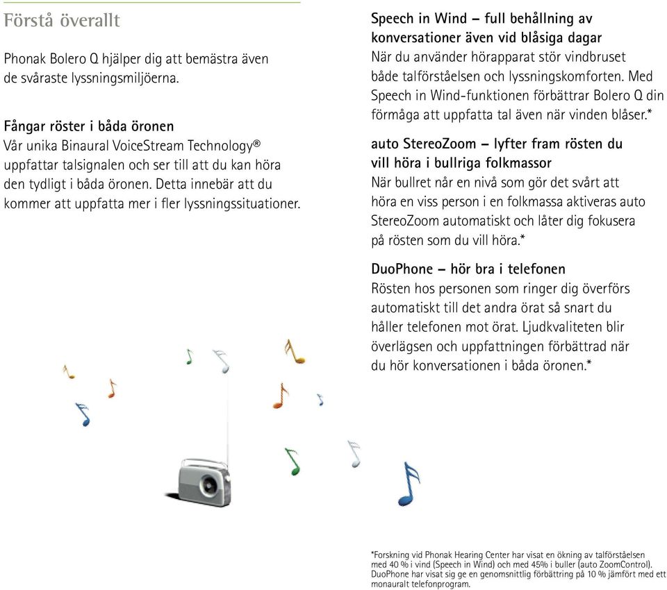 Detta innebär att du kommer att uppfatta mer i fler lyssningssituationer.