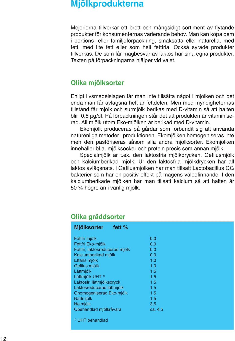 De som får magbesvär av laktos har sina egna produkter. Texten på förpackningarna hjälper vid valet.