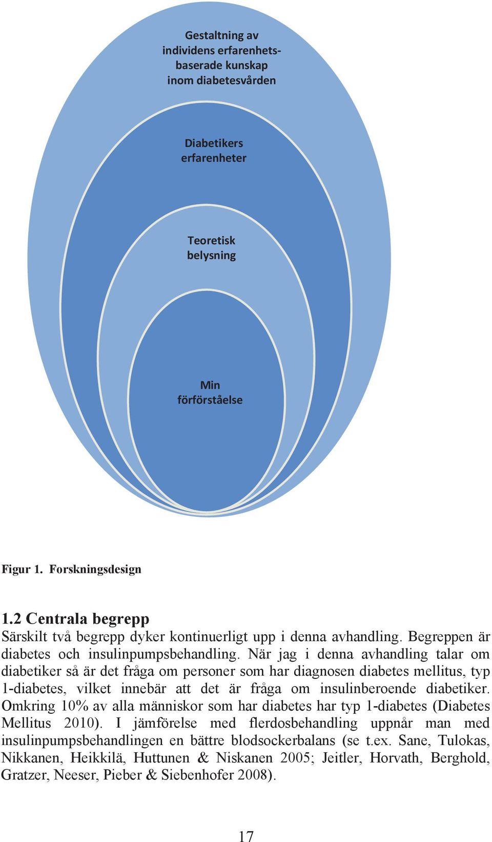 När jag i denna avhandling talar om diabetiker så är det fråga om personer som har diagnosen diabetes mellitus, typ 1-diabetes, vilket innebär att det är fråga om insulinberoende diabetiker.