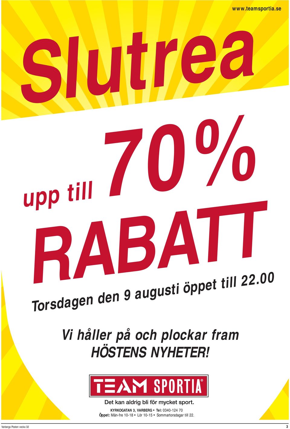 till 22.00 Vi håller på och plockar fram HÖSTENS NYHETER!