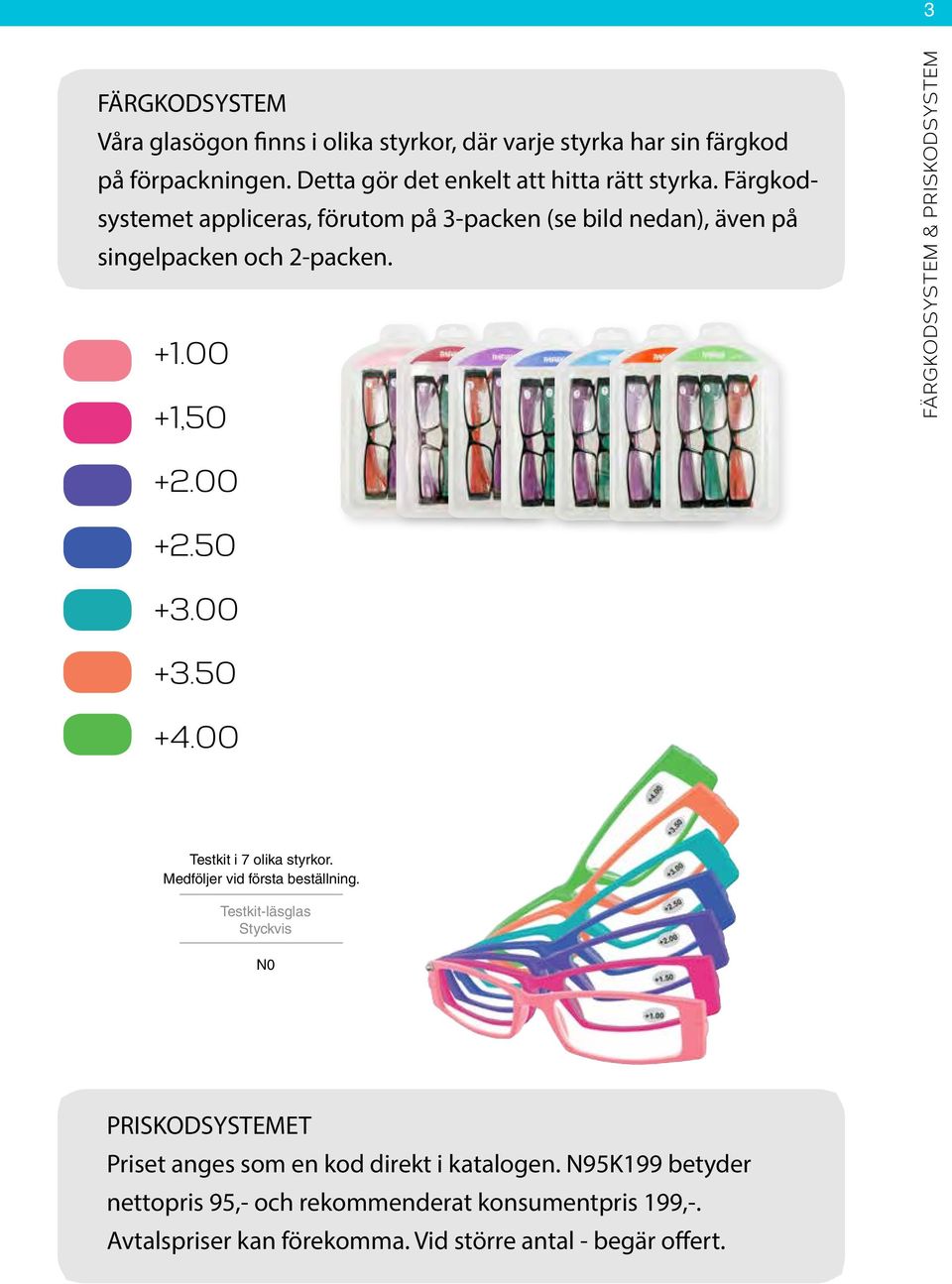 0 +1,50 FÄRGKODSYSTEM & PRISKODSYSTEM 0 0 0 +3.50 +4.00 Testkit i 7 olika styrkor. Medföljer vid första beställning.