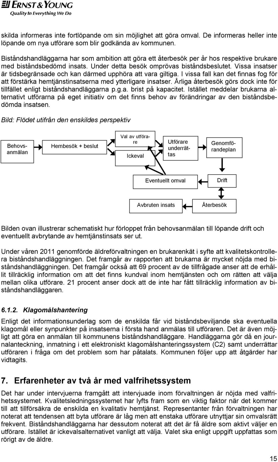 Vissa insatser är tidsbegränsade och kan därmed upphöra att vara giltiga. I vissa fall kan det finnas fog för att förstärka hemtjänstinsatserna med ytterligare insatser.