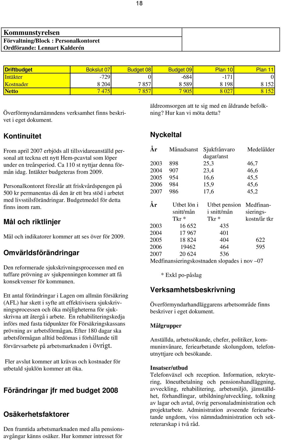 Kontinuitet From april 2007 erbjöds all tillsvidareanställd personal att teckna ett nytt Hem-pcavtal som löper under en treårsperiod. Ca 110 st nyttjar denna förmån idag.