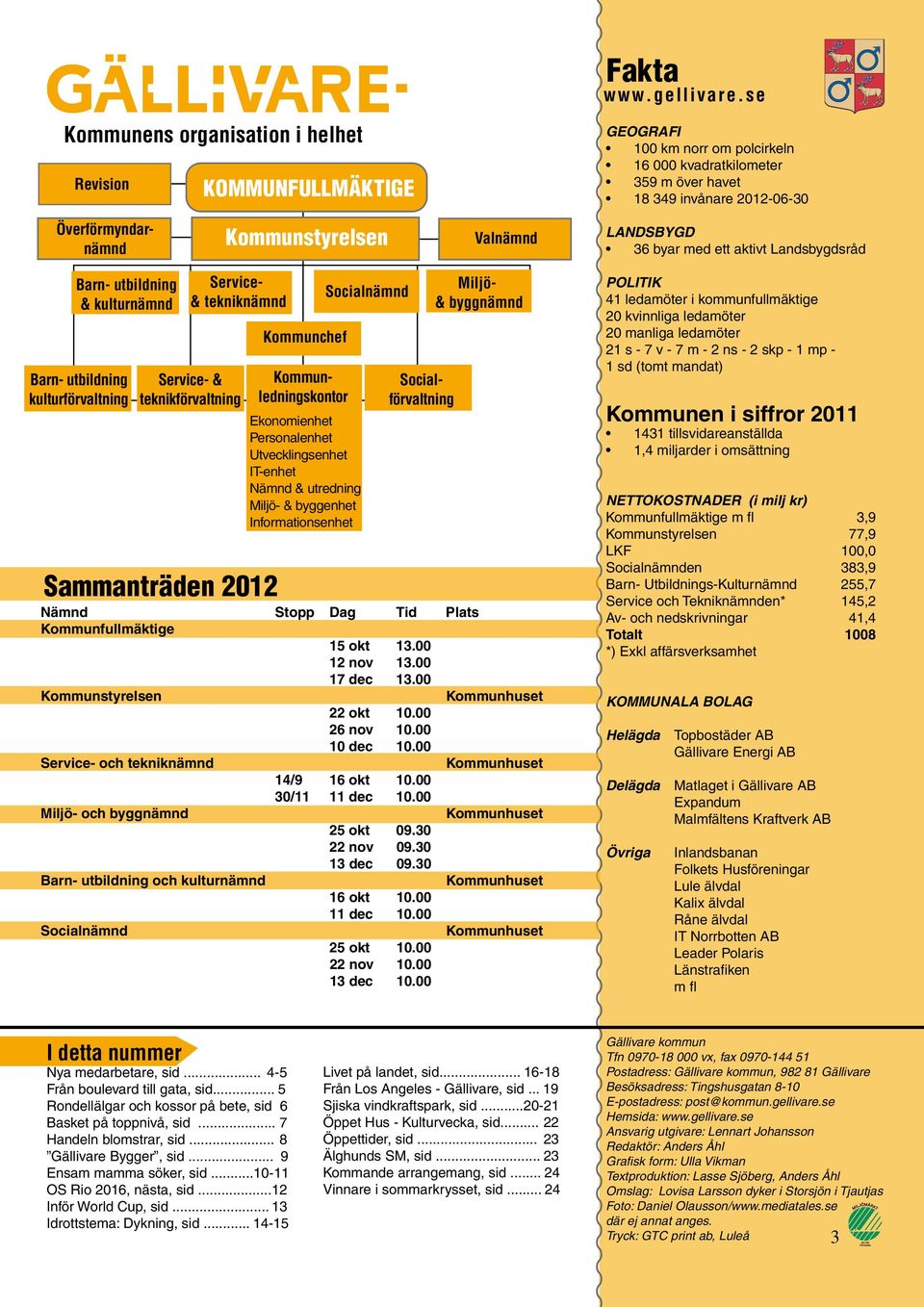 Valnämnd LANDSBYGD 36 byar med ett aktivt Landsbygdsråd Barn- utbildning & kulturnämnd Barn- utbildning kulturförvaltning Sammanträden 2012 Nämnd Stopp Dag Tid Plats Kommunfullmäktige 15 okt 13.