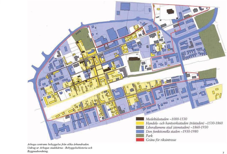 Utdrag ur Arbogas stadskärna -