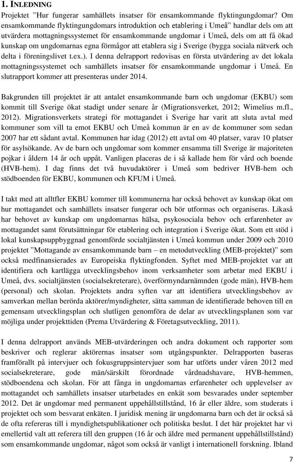 egna förmågor att etablera sig i Sverige (bygga sociala nätverk och delta i föreningslivet t.ex.).