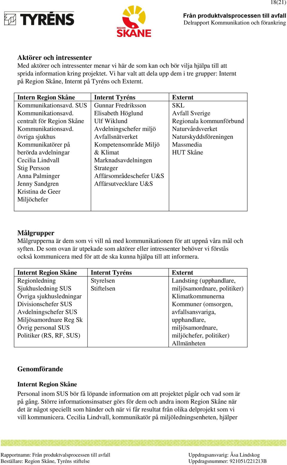 centralt för Region Skåne Kommunikationsavd.
