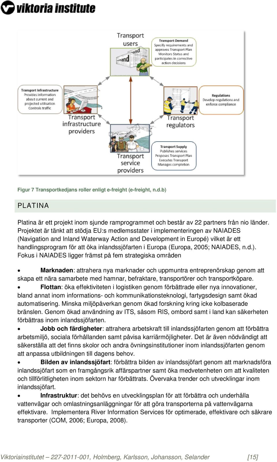 inlandssjöfarten i Europa (Europa, 2005; NAIADES, n.d.).