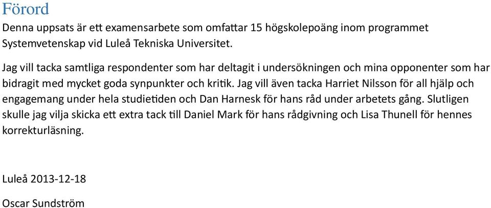 och kritik.