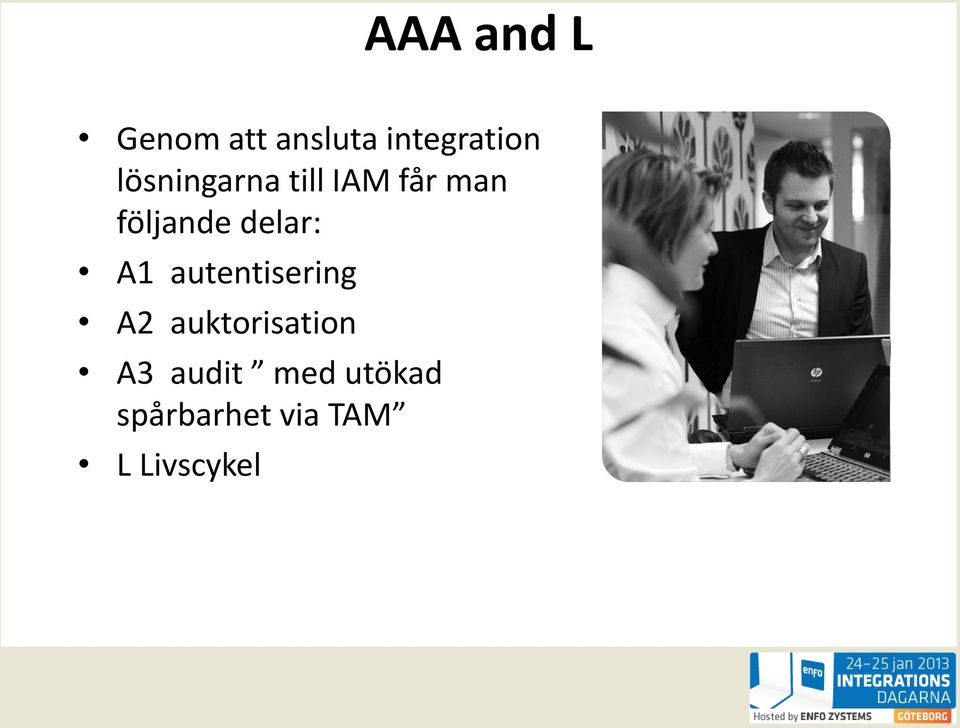 delar: A1 autentisering A2 auktorisation