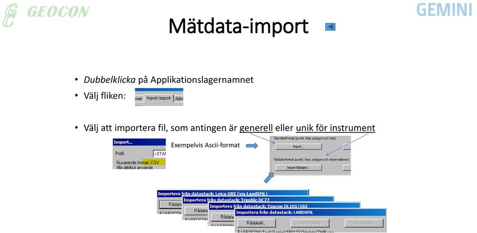 att importera fil, som antingen är