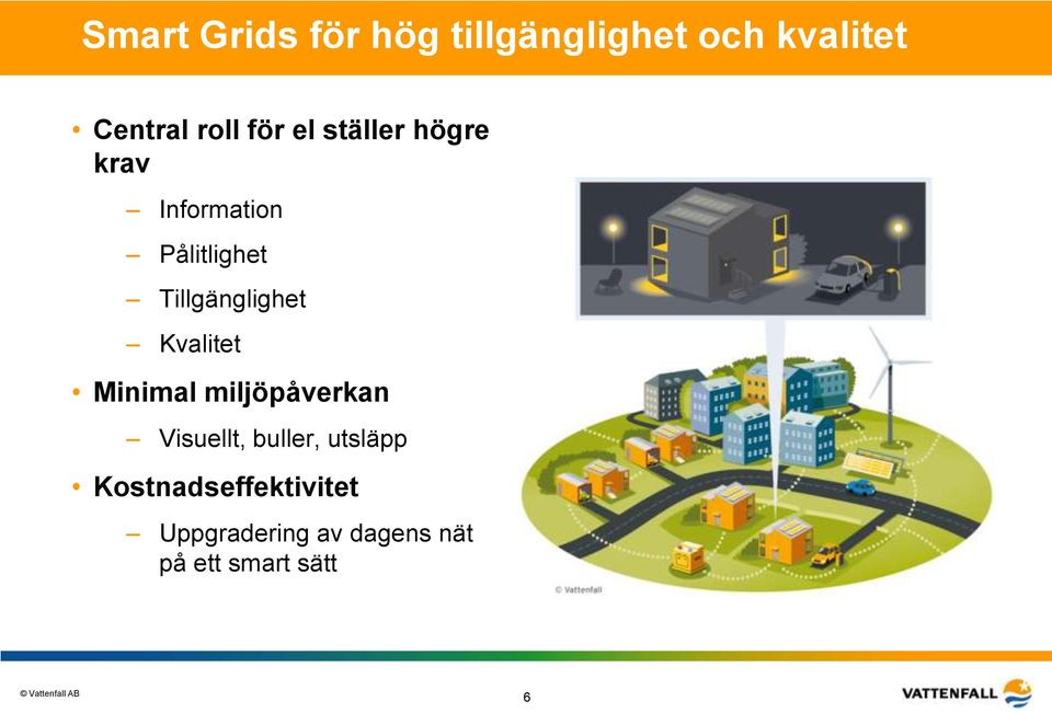 Tillgänglighet Kvalitet Minimal miljöpåverkan Visuellt,