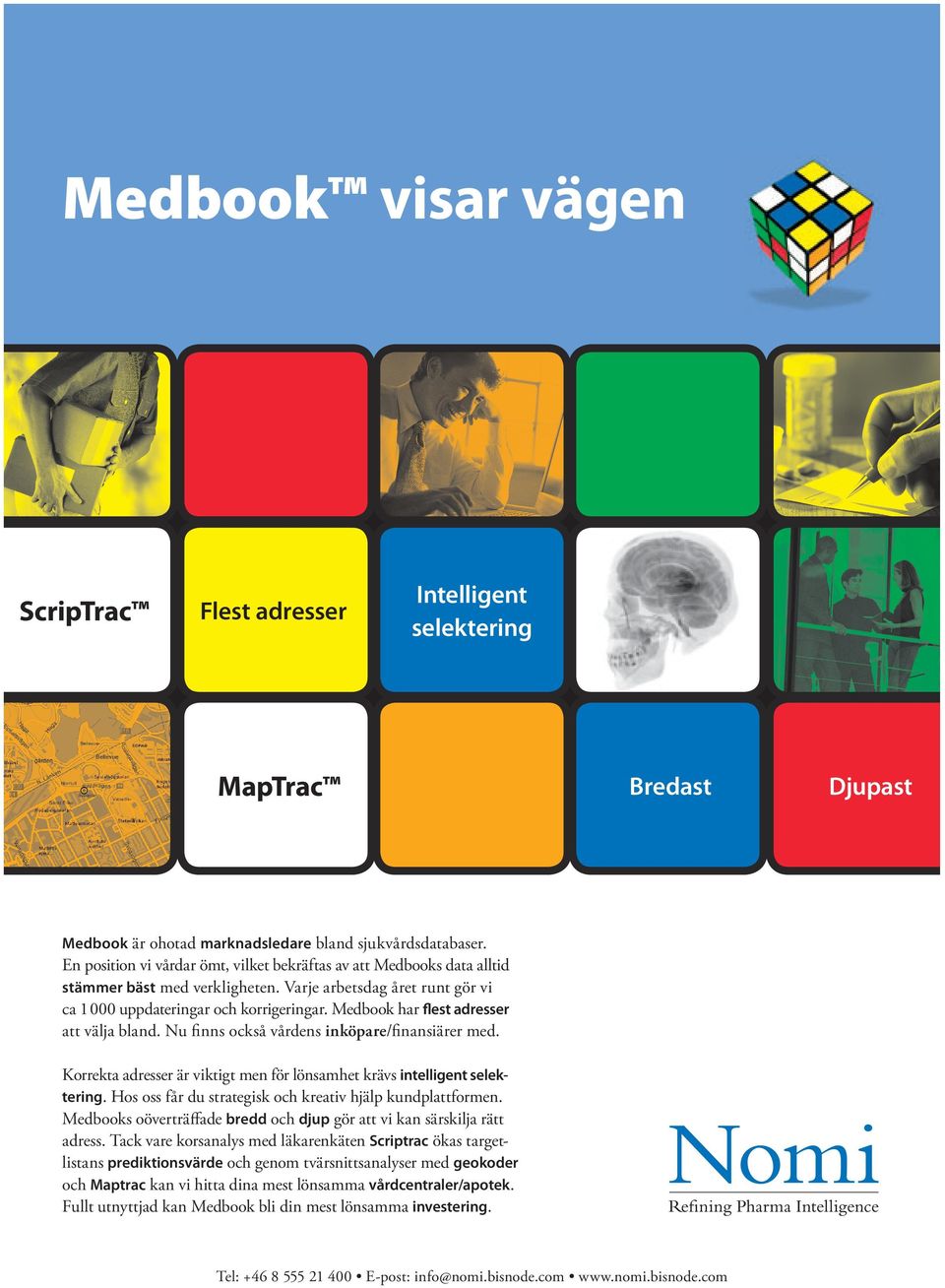 Medbook har flest adresser att välja bland. Nu finns också vårdens inköpare/finansiärer med. Korrekta adresser är viktigt men för lönsamhet krävs intelligent selektering.