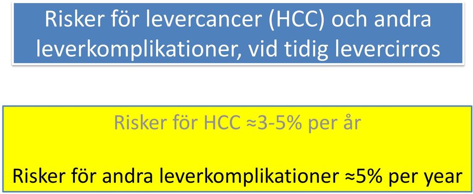 levercirros Risker för HCC 3-5% per år