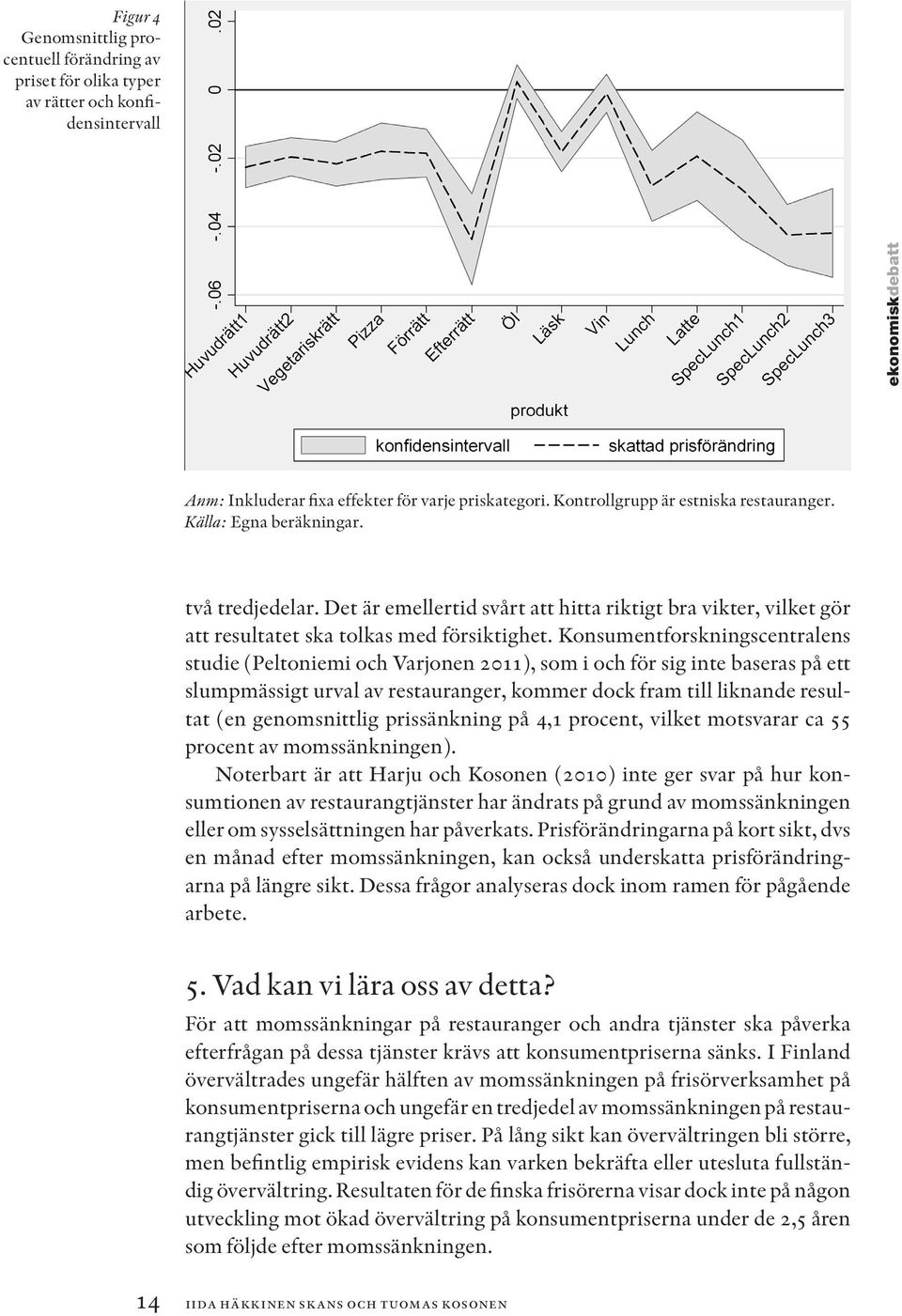 Konsumentforskningscentralens studie (Peltoniemi och Varjonen 2011), som i och för sig inte baseras på ett slumpmässigt urval av restauranger, kommer dock fram till liknande resultat (en