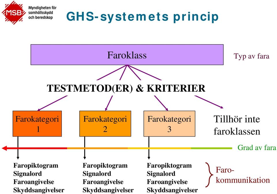 Signalord Faroangivelse Skyddsangivelser Faropiktogram Signalord Faroangivelse