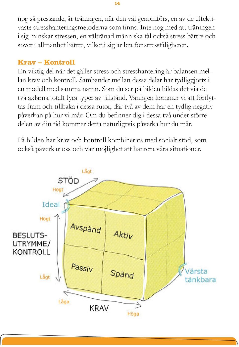 Krav Kontroll En viktig del när det gäller stress och stresshantering är balansen mellan krav och kontroll. Sambandet mellan dessa delar har tydliggjorts i en modell med samma namn.