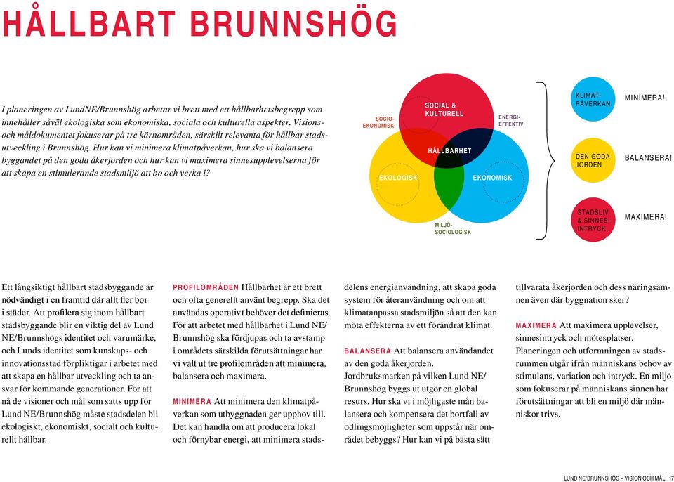 Hur kan vi minimera klimatpåverkan, hur ska vi balansera byggandet på den goda åkerjorden och hur kan vi maximera sinnesupplevelserna för att skapa en stimulerande stadsmiljö att bo och verka i?