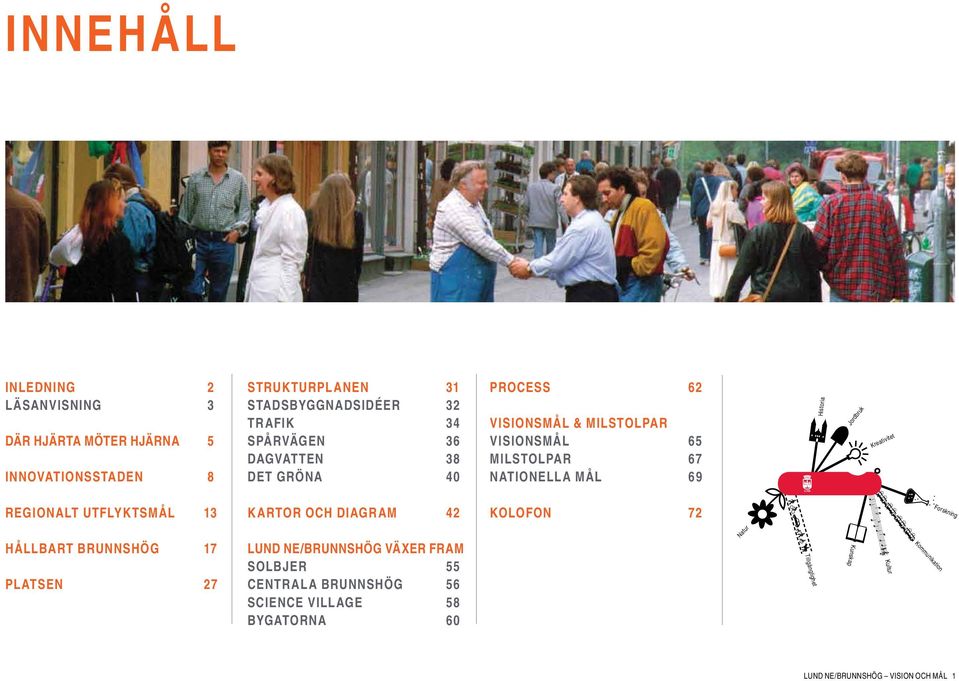 Kreativitet REGIONALT UTFLYKTSMÅL 13 KARTOR OCH DIAGRAM 42 KOLOFON 72 Forskning HÅLLBART BRUNNSHÖG 17 PLATSEN 27 LUND NE/BRUNNSHÖG VÄXER