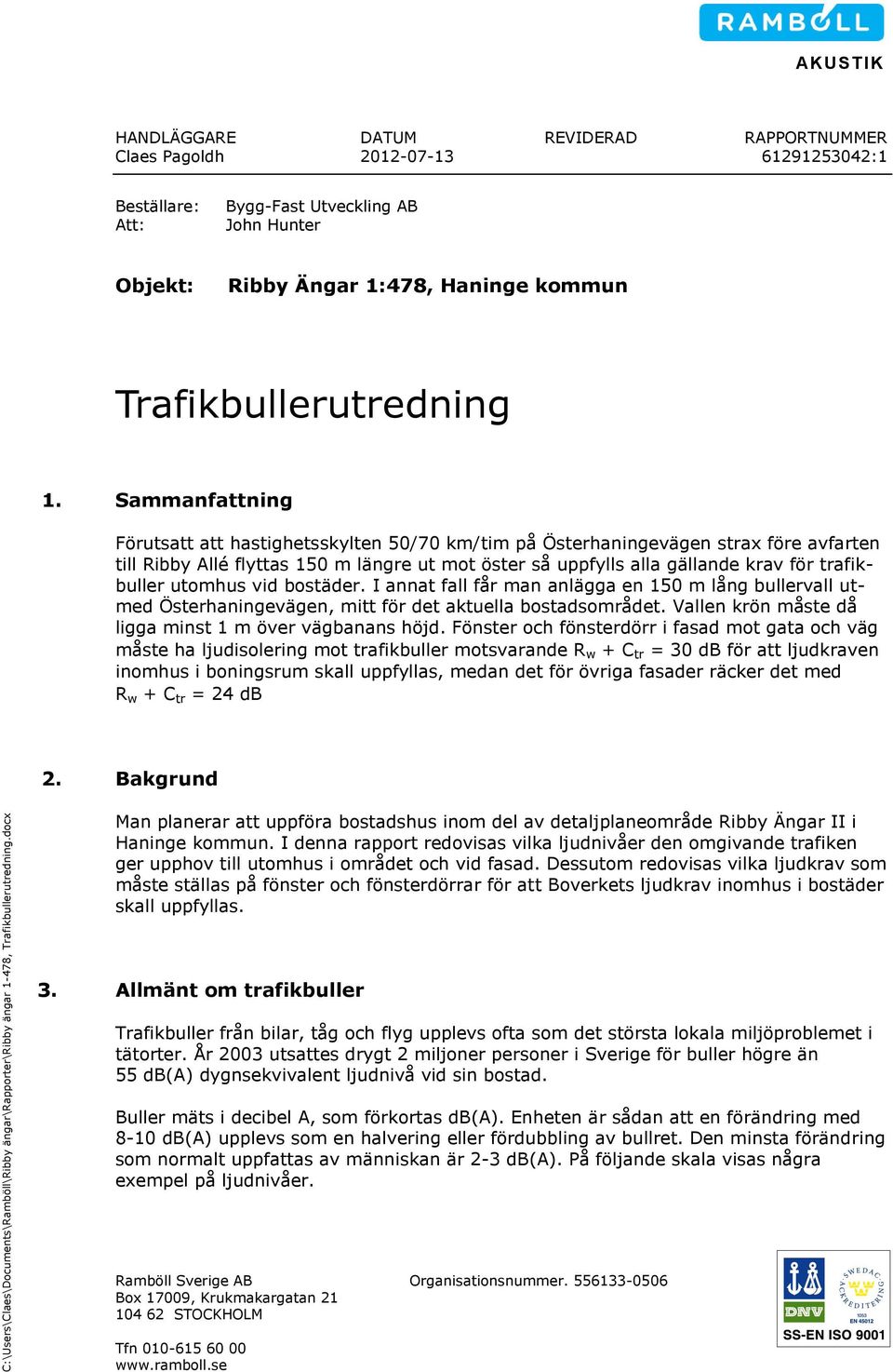 Trafikbullerutredning 1.