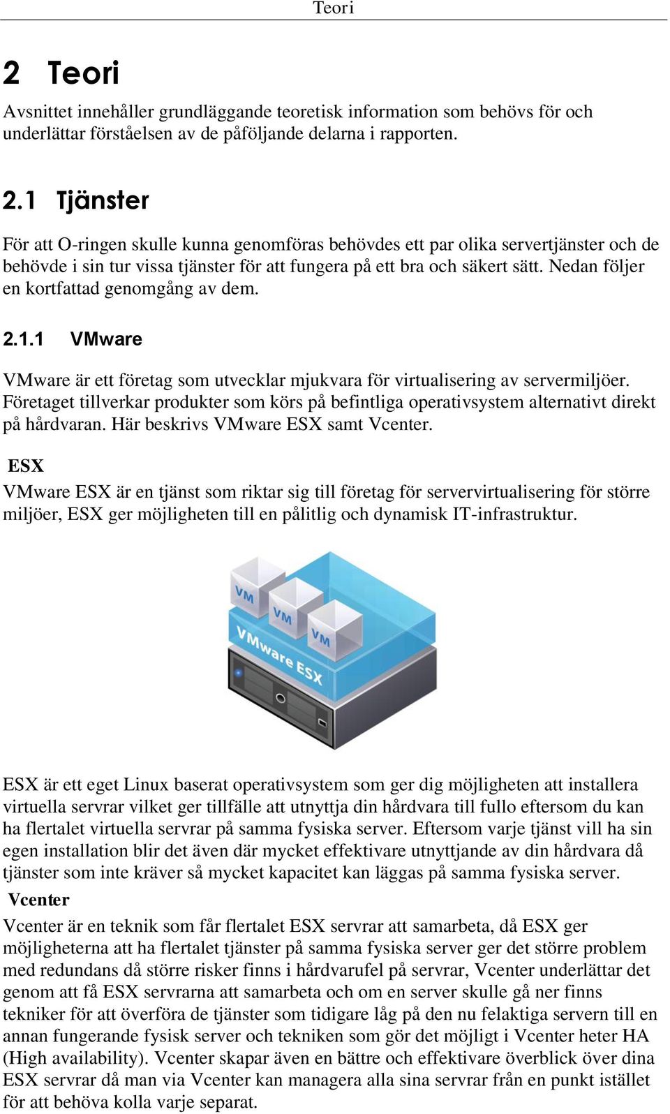 Företaget tillverkar produkter som körs på befintliga operativsystem alternativt direkt på hårdvaran. Här beskrivs VMware ESX samt Vcenter.