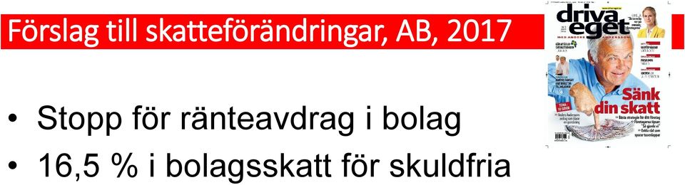 2017 Stopp för ränteavdrag