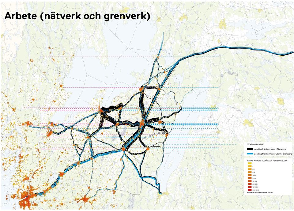 ANTAL ARBETSTILLFÄLLEN PER 500X500m 1 2 3-5 6-15 16-50 51-150