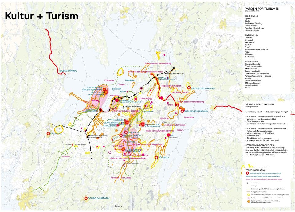 besökare/år Skärgården Fritidsfiske Vänern ca 200 000 besökare/år Regionalt turistvägnät TIVEDENS NATIONALPARK Ekoturism Biosfär SPIKENS FISKEHAMN LÄCKÖ SLOTT ca 300 000 besökare/år Besöksmål tiveden