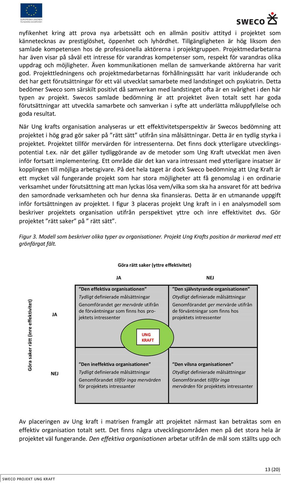 Projektmedarbetarna har även visar på såväl ett intresse för varandras kompetenser som, respekt för varandras olika uppdrag och möjligheter.