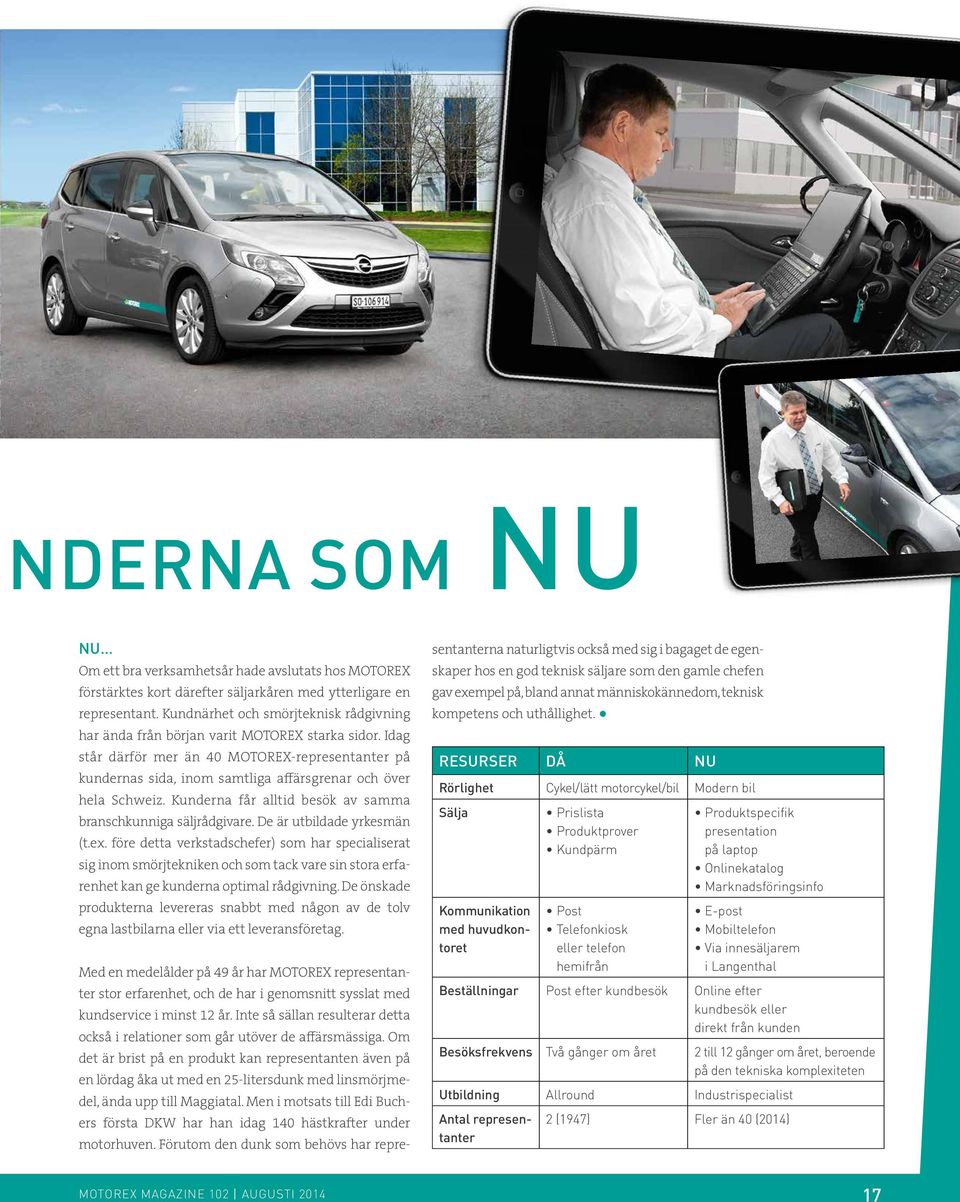 Idag står därför mer än 40 MOTOREX-representanter på kundernas sida, inom samtliga affärsgrenar och över hela Schweiz. Kunderna får alltid besök av samma branschkunniga säljrådgivare.