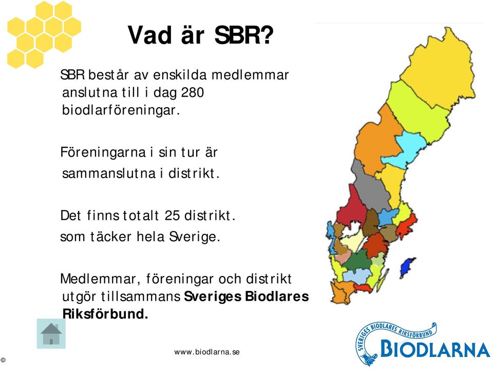 biodlarföreningar. Föreningarna i sin tur är sammanslutna i distrikt.