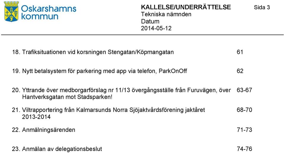 Nytt betalsystem för parkering med app via telefon, ParkOnOff 62 20.