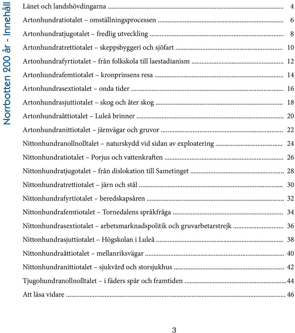 .. 14 Artonhundrasextiotalet onda tider... 16 Artonhundrasjuttiotalet skog och åter skog... 18 Artonhundraåttiotalet Luleå brinner... 20 Artonhundranittiotalet järnvägar och gruvor.