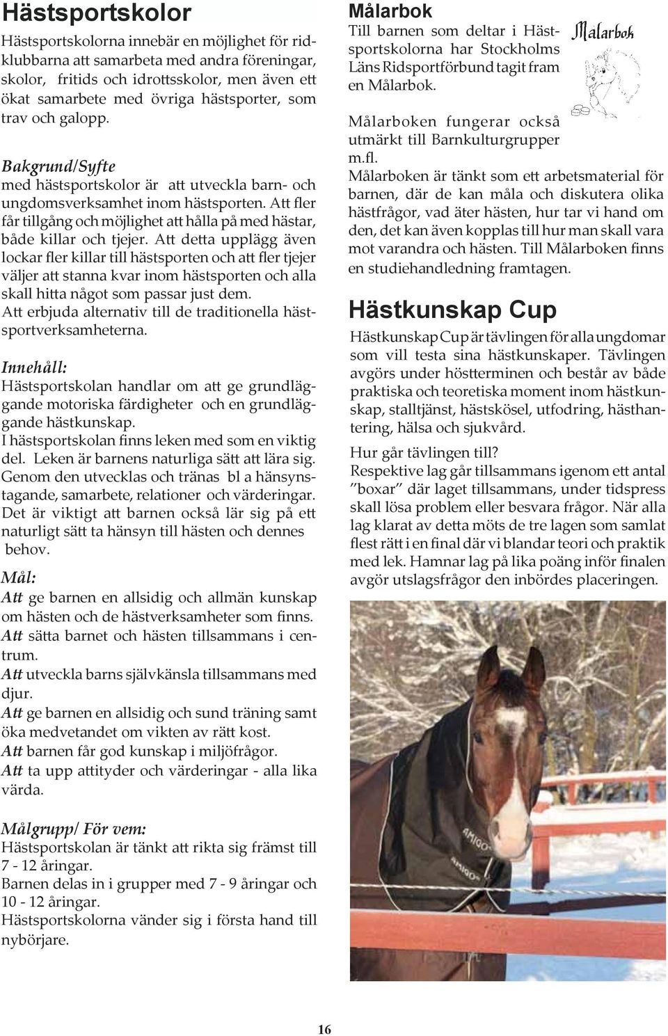 Att detta upplägg även lockar fler killar till hästsporten och att fler tjejer väljer att stanna kvar inom hästsporten och alla skall hitta något som passar just dem.