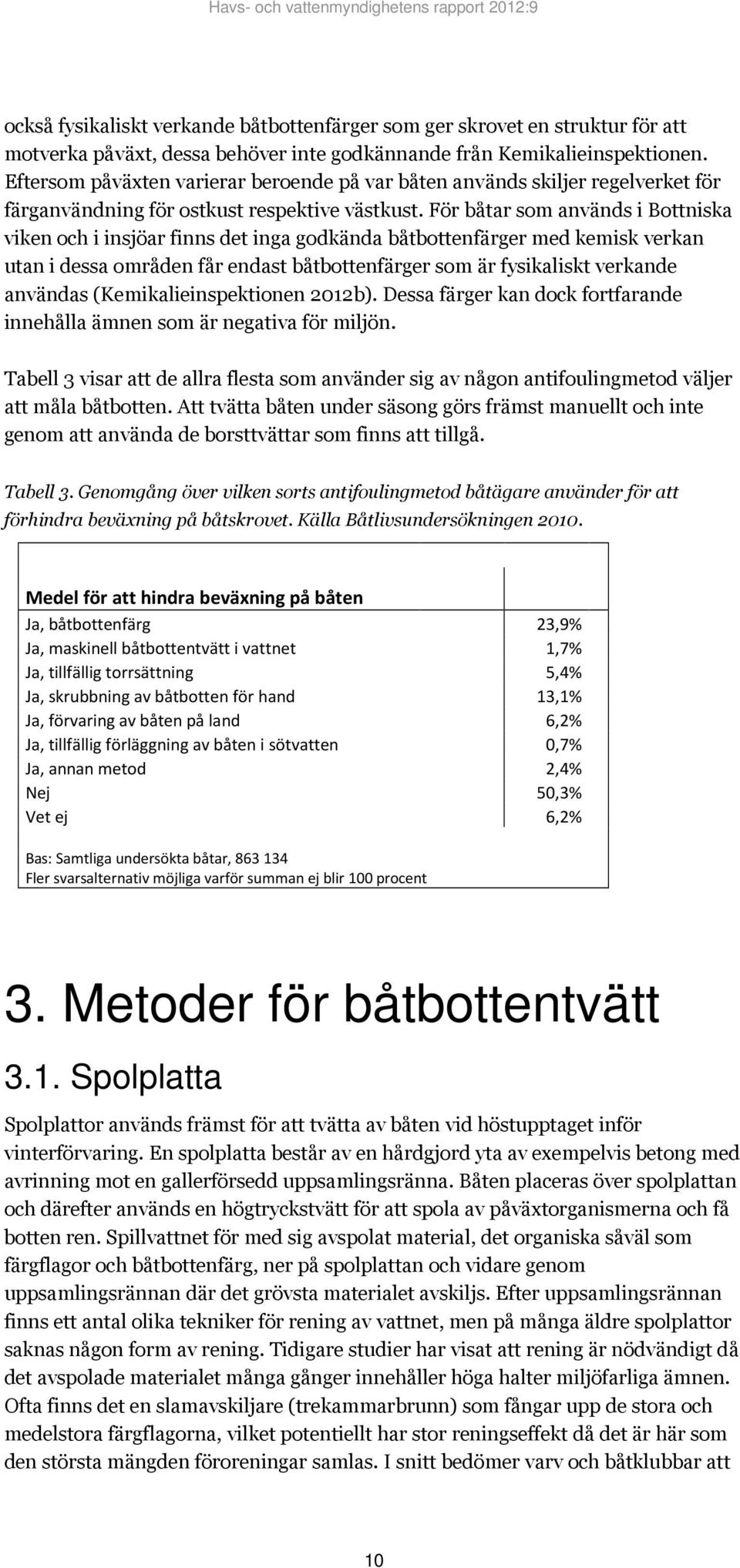 För båtar som används i Bottniska viken och i insjöar finns det inga godkända båtbottenfärger med kemisk verkan utan i dessa områden får endast båtbottenfärger som är fysikaliskt verkande användas