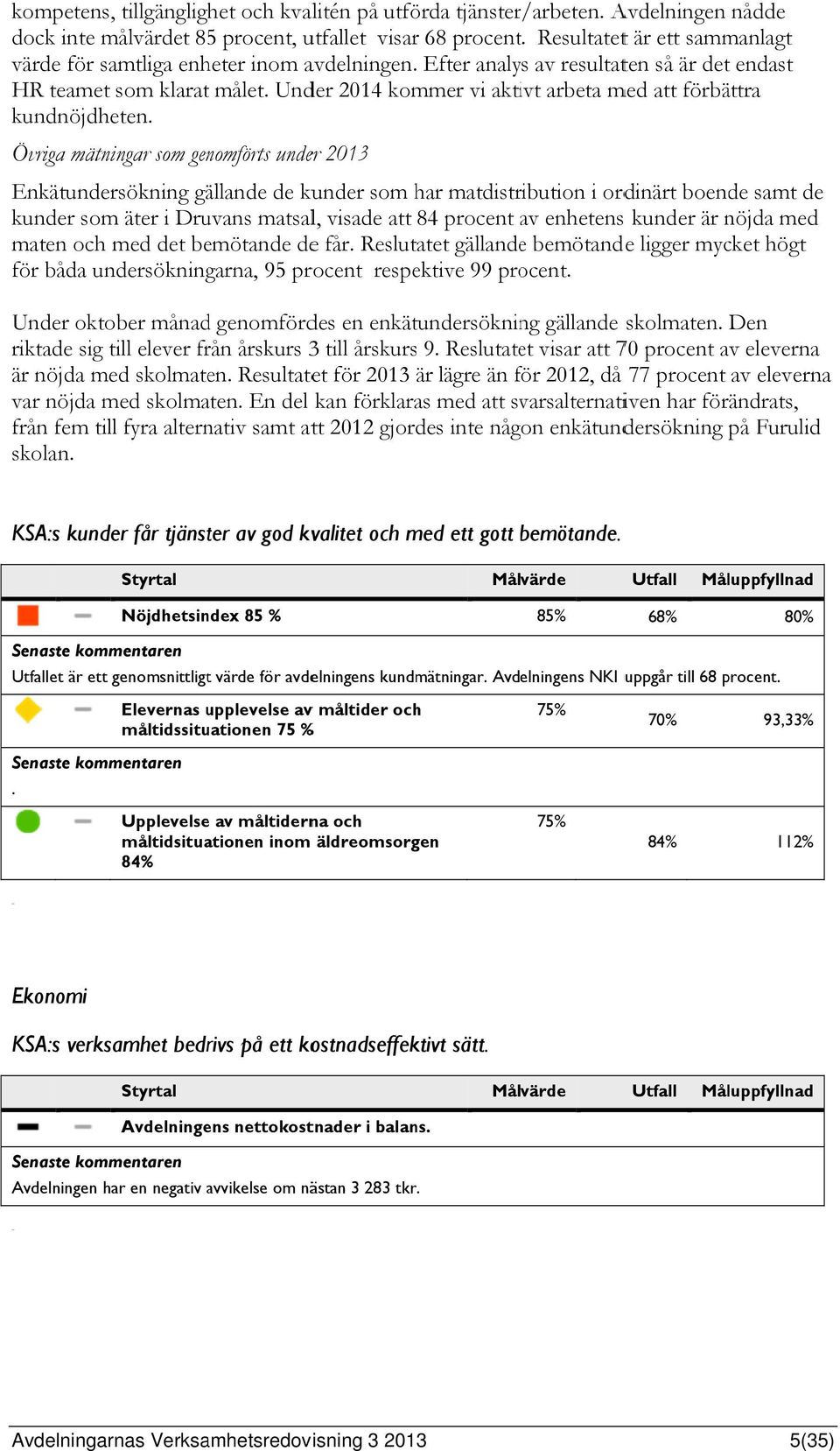 Under 2014 kommer vi aktivt arbeta med att förbättra kundnöjdheten.