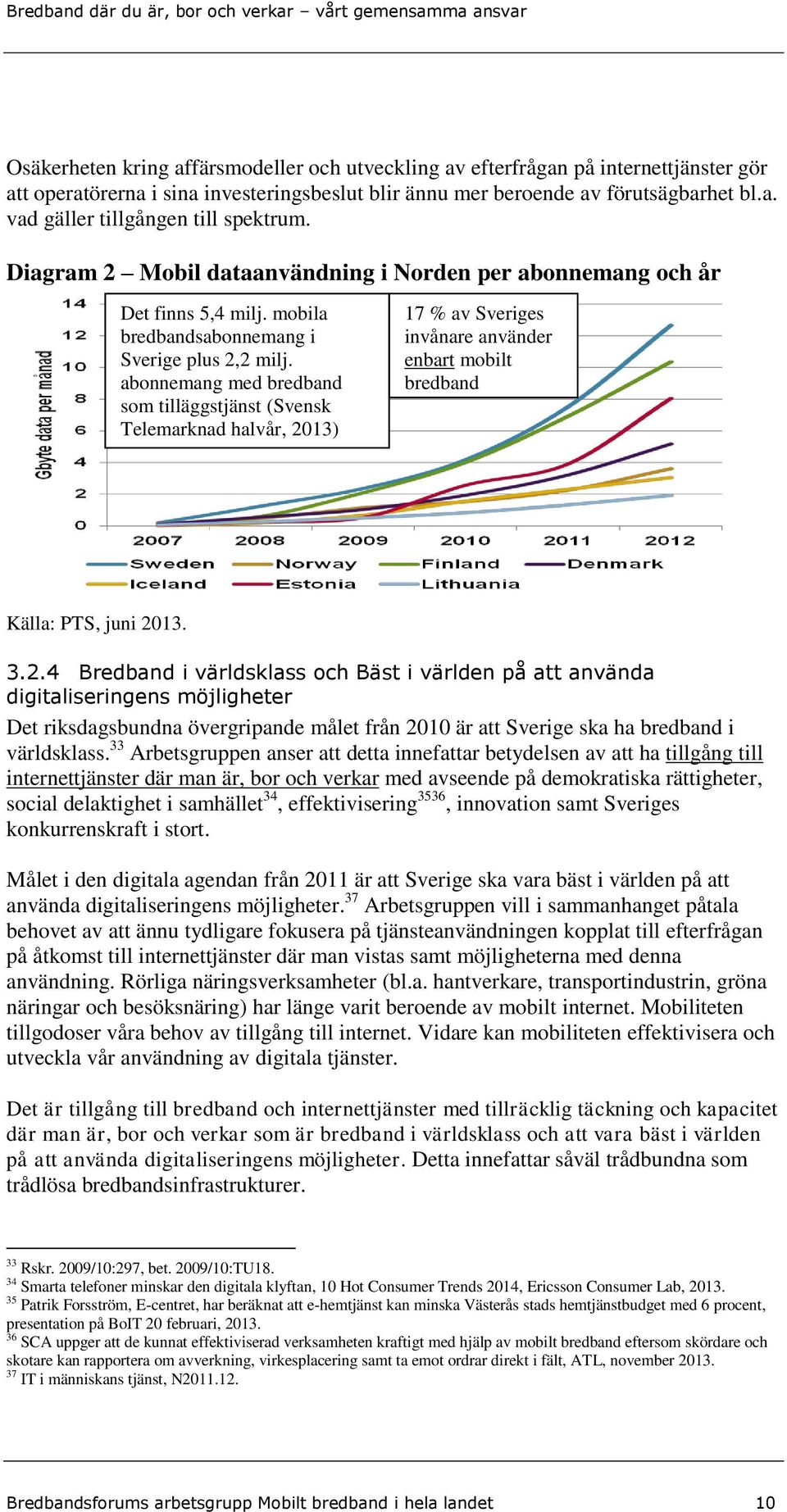 abonnemang med bredband som tilläggstjänst (Svensk Telemarknad halvår, 20