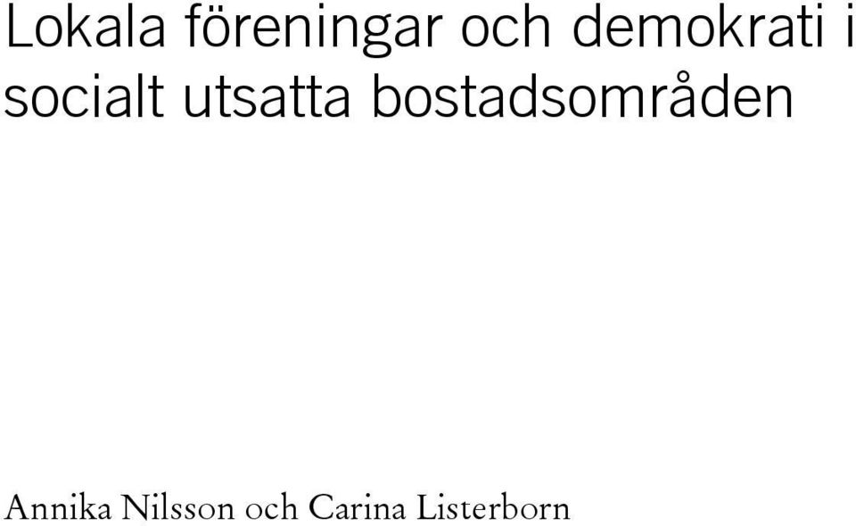 utsatta bostadsområden