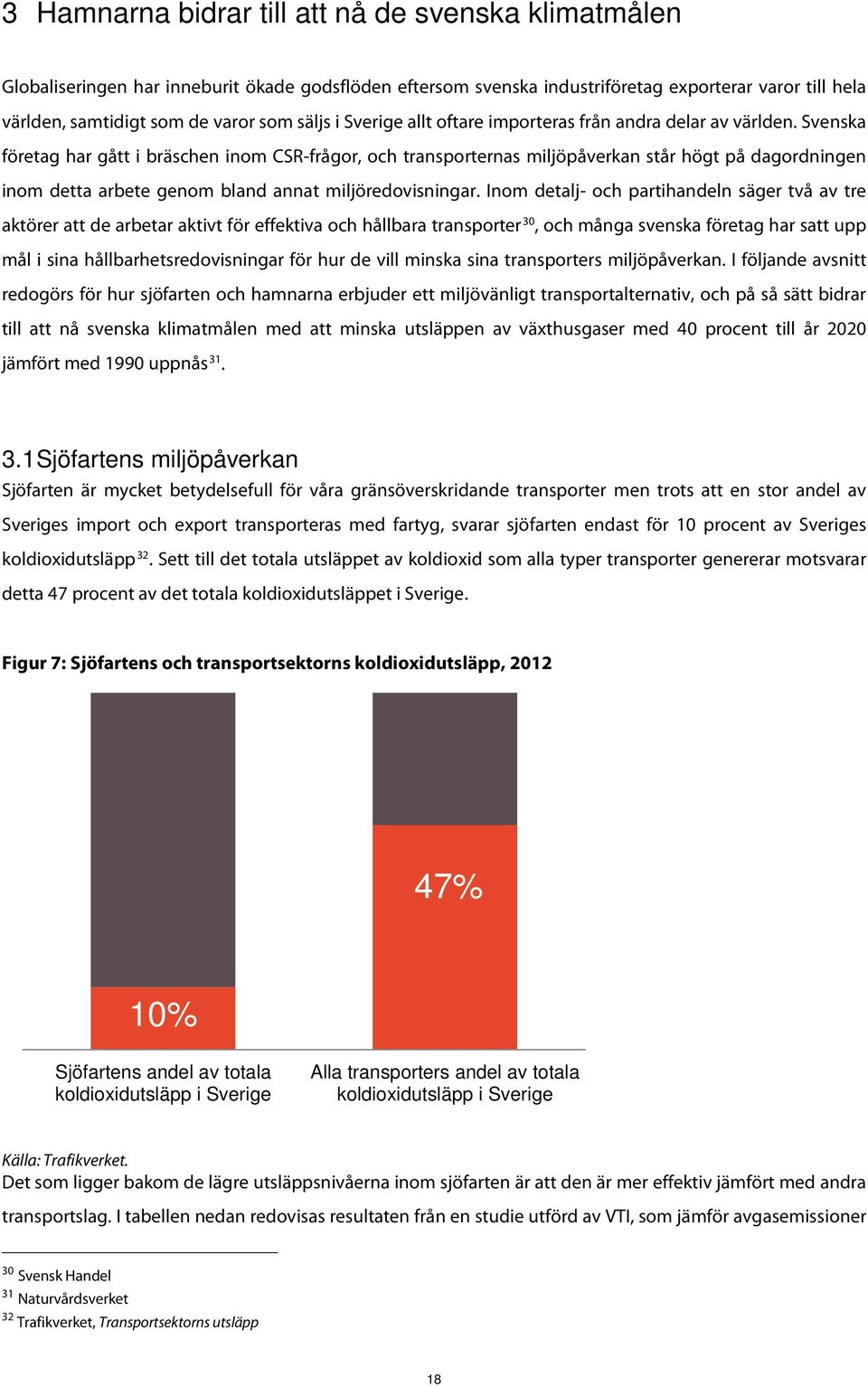 Svenska företag har gått i bräschen inom CSR-frågor, och transporternas miljöpåverkan står högt på dagordningen inom detta arbete genom bland annat miljöredovisningar.