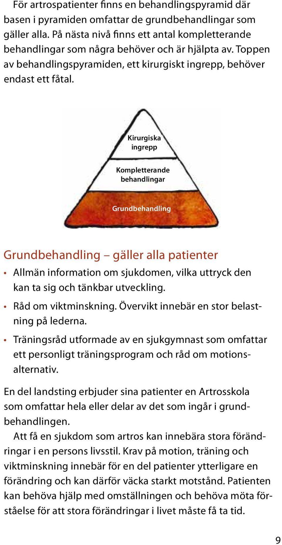 Kirurgiska ingrepp Kompletterande behandlingar Grundbehandling Grundbehandling gäller alla patienter Allmän information om sjukdomen, vilka uttryck den kan ta sig och tänkbar utveckling.