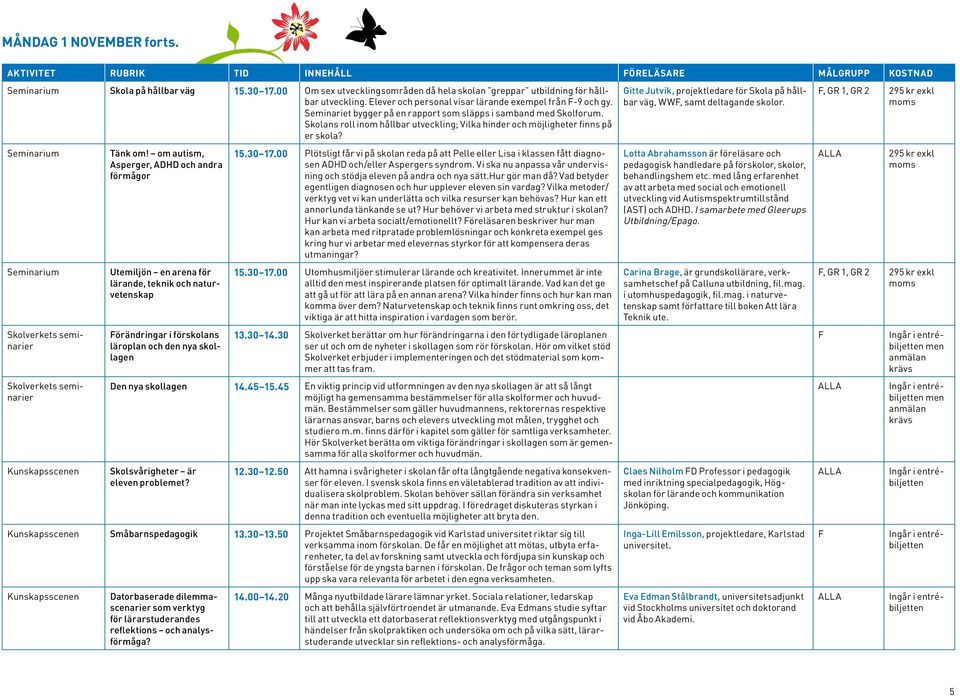 Skolans roll inom hållbar utveckling; Vilka hinder och möjligheter finns på er skola? Skolverkets seminarier Skolverkets seminarier Tänk om!