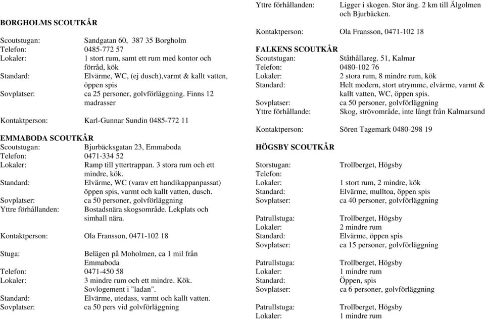 Elvärme, WC (varav ett handikappanpassat) öppen spis, varmt och kallt vatten, dusch. Yttre förhållanden: Bostadsnära skogsområde. Lekplats och simhall nära.