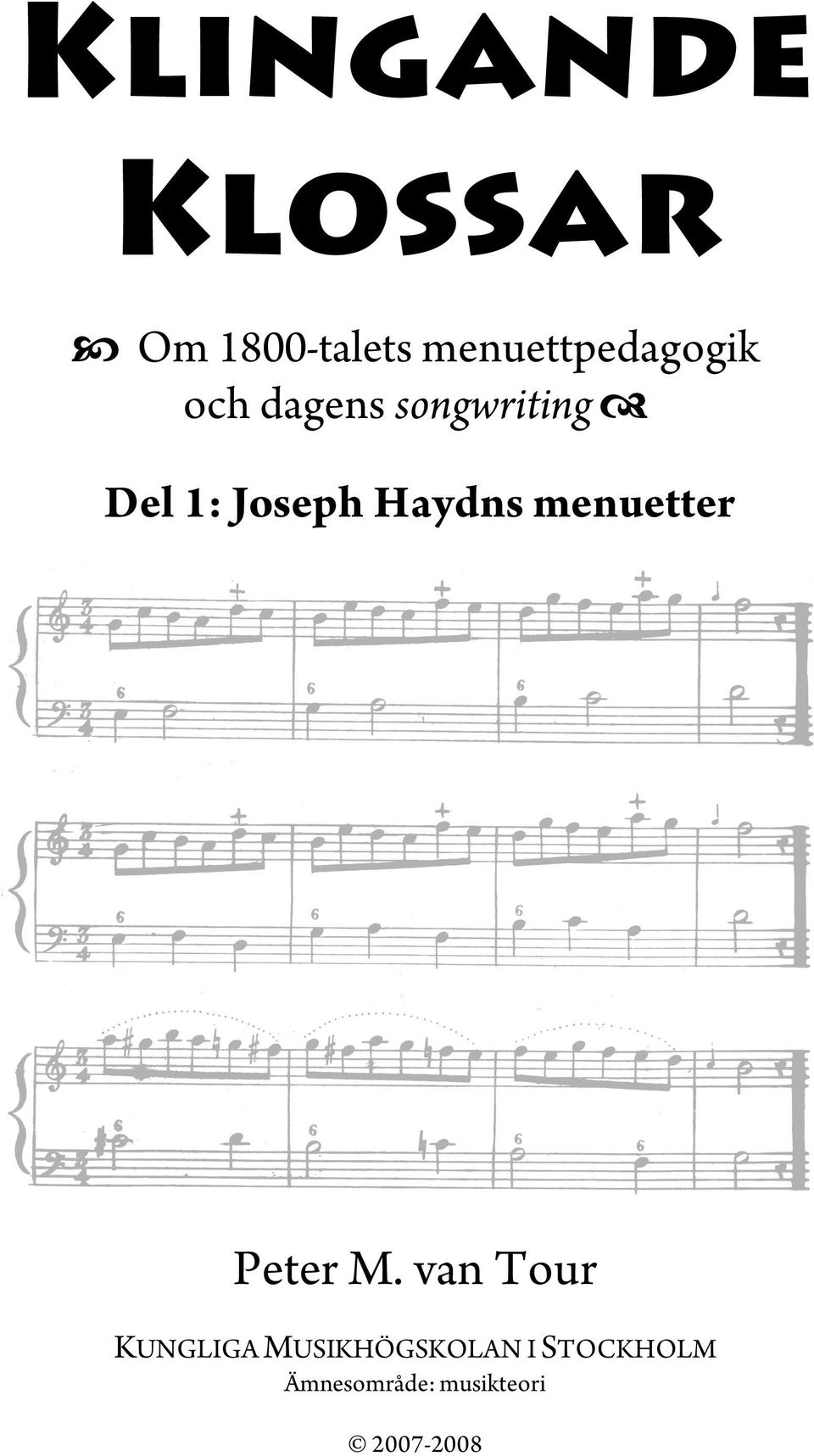 Joseph Haydns menuetter Peter M.